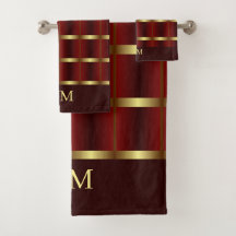 Cute Gold And Burgundy Squares Pattern