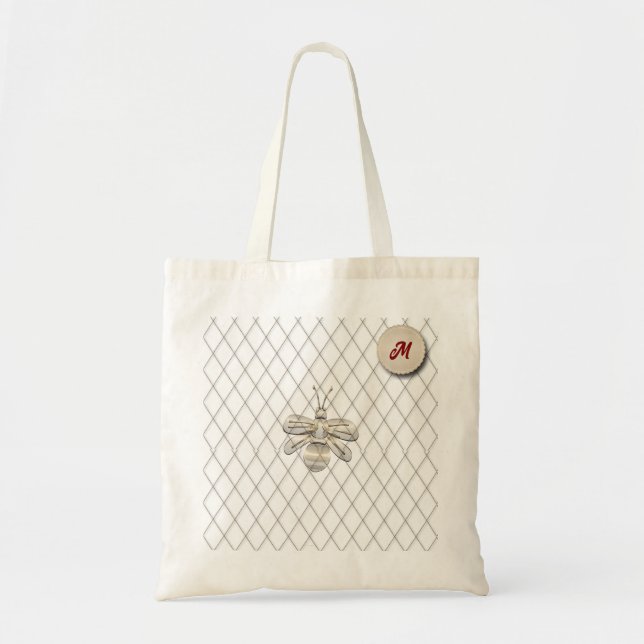 Cute Gold Bee Gift Tote Bag (Front)