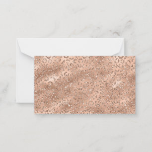 Cute Gold Cheetah Leopard Skin Print Pattern Card