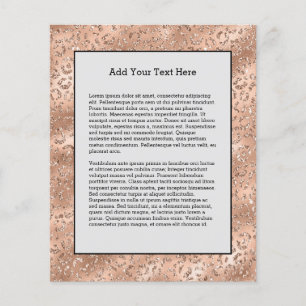 Cute Gold Cheetah Leopard Skin Print Pattern Flyer