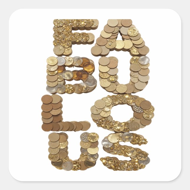 Cute Gold FABULOUS Label Design (Front)