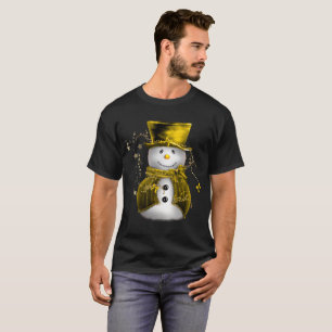 Cute Gold Snowman T-Shirt