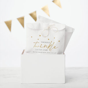 Cute Gold Stars Twinkle Twinkle Baby Shower Favour Bag