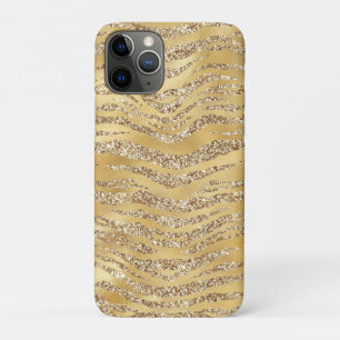 Cute Gold Tiger Skin Print Pattern Animal Lover iPhone 11 Pro Case