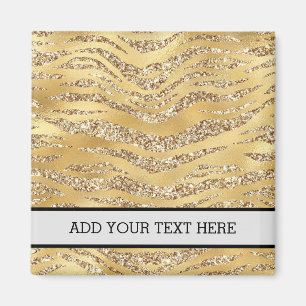 Cute Gold Tiger Skin Print Pattern Animal Lover Magnet