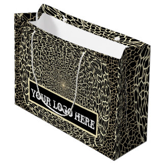 CUTE GOLDEN AND BLACK LARGE GIFT BAG