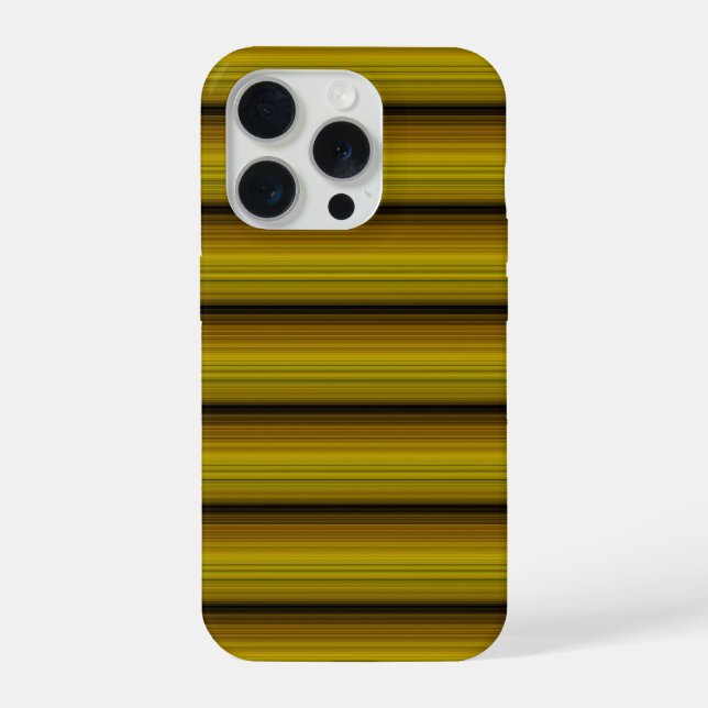 Cute golden black stripes iPhone case (Back)