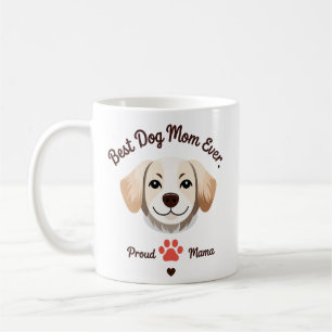 Cute Golden Dog Face Gift for Proud Fur Mama Coffee Mug