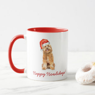 Cute Golden Doodle Dog Holiday  Mug