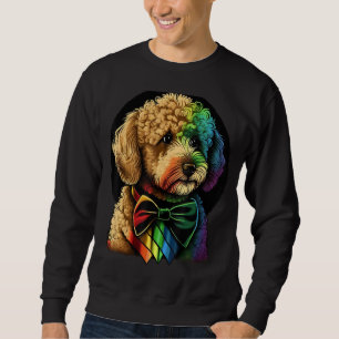 Cute Golden Doodle Dog on Goldendoodle Sweatshirt