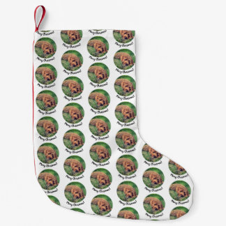 Cute Golden Doodle Small Christmas Stocking