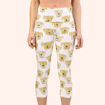 Cute Golden Labrador Retriever Dog Pattern Capri Leggings<br><div class="desc">Adorable watercolor pattern of Golden Labrador Retriever dogs,  perfect for pet lovers,  dog groomers,  dog walkers and veterinarians.</div>