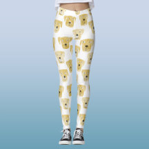 Cute Golden Labrador Retriever Dog Pattern Leggings