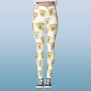 Cute Golden Labrador Retriever Dog Pattern Leggings