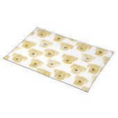 Cute Golden Labrador Retriever Dog Pattern Placemat (On Table)