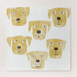 Cute Golden Labrador Retriever Dog Watercolor Jigsaw Puzzle<br><div class="desc">Who doesn’t love a gorgeous funny Golden Labrador Retriever dog?</div>