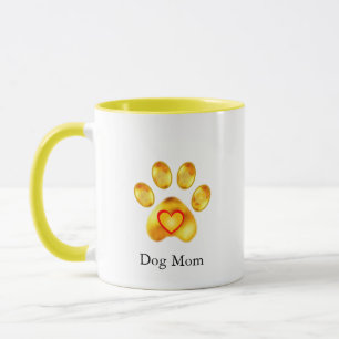 Cute Golden Paw Dog Mum Mug