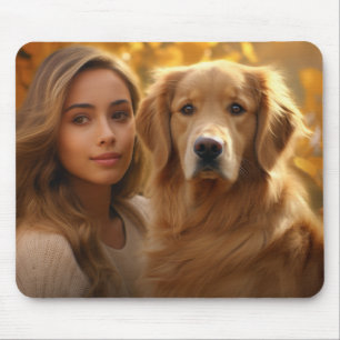 Cute golden retriever Best Dog Mum Ever Mouse Pad