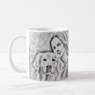 Cute golden retriever Best Dog Mum Ever Two Photo  Coffee Mug