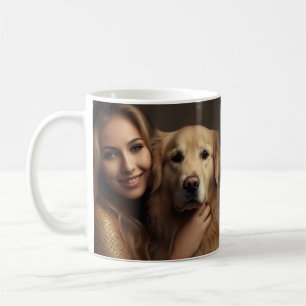 Cute golden retriever Best Dog Mum Ever Two Photo  Coffee Mug