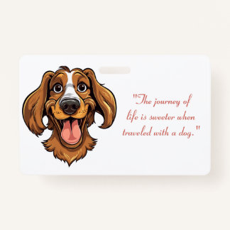 Cute Golden Retriever Clipart | ID Badge
