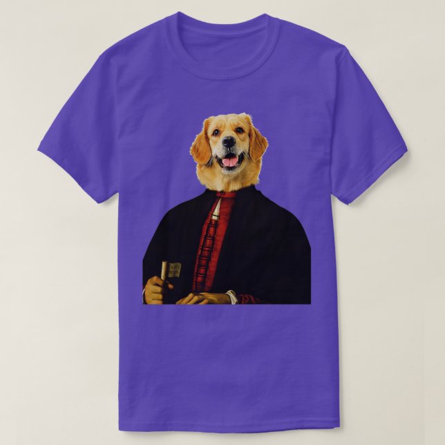 cute golden retriever Distinguish Royal Dog Pets o T-Shirt (Design Front)