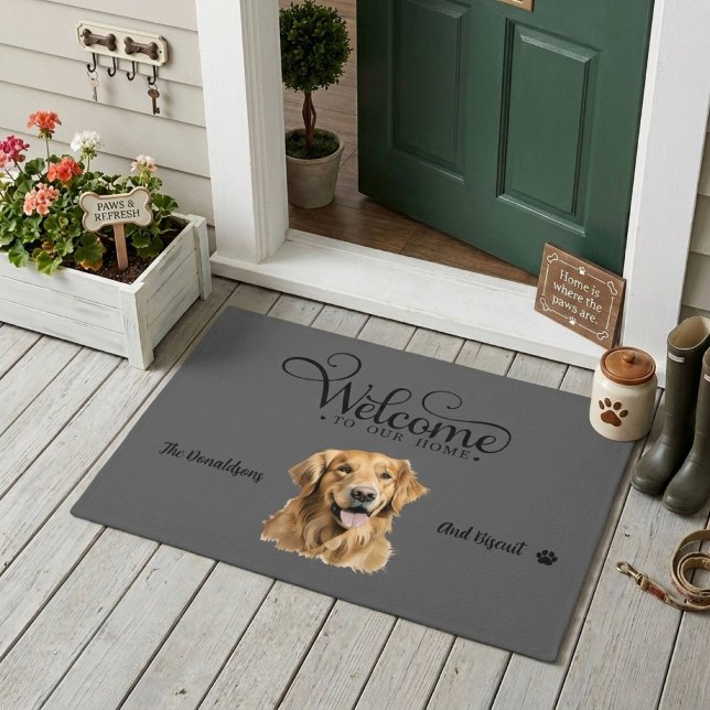 Cute Golden Retriever Dog Doormat (Creator Uploaded)