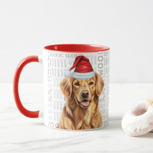 Cute Golden Retriever Dog Lover Christmas Holiday Mug