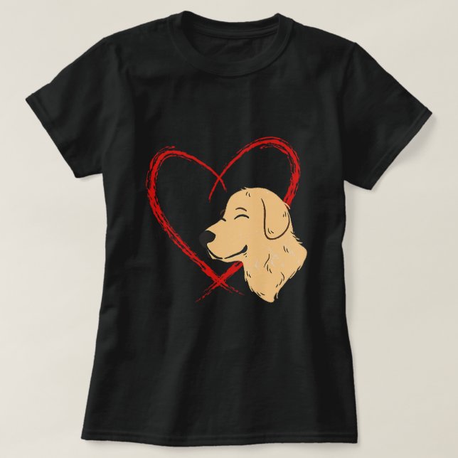 Cute Golden Retriever Dog Lover Funny Puppy For He T-Shirt (Design Front)