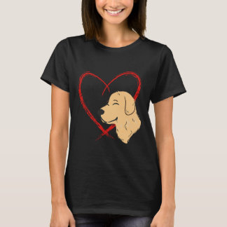 Cute Golden Retriever Dog Lover Funny Puppy For He T-Shirt