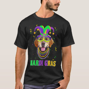 Cute Golden Retriever Dog Lover Mardi Gras Carniva T-Shirt
