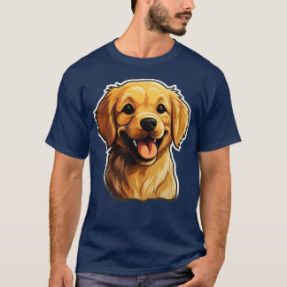 Cute Golden Retriever Dogs Funny Golden Retriever  T-Shirt