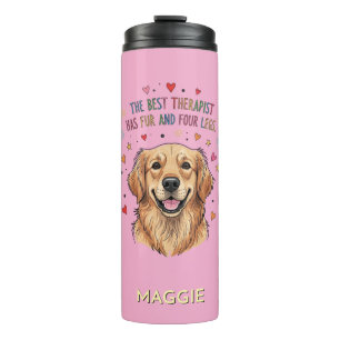 Cute Golden Retriever Doodle Thermal Tumbler