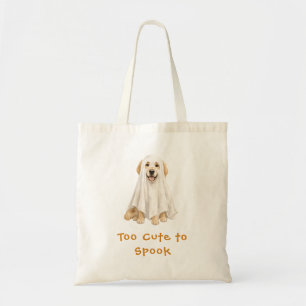 Cute Golden Retriever Halloween Ghost Spook Tote Bag
