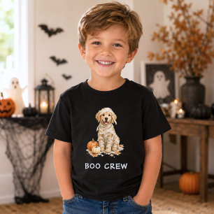 Cute Golden Retriever Halloween Mummy Boo Crew Baby T-Shirt
