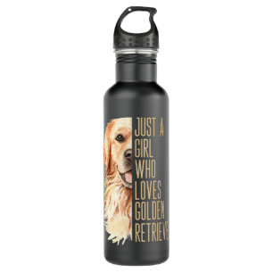Cute Golden Retriever - Just a girl who loves gold 710 Ml Water Bottle