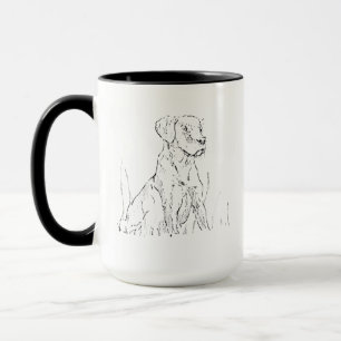 Cute Golden Retriever Mug, Dog Mom Coffee Cup