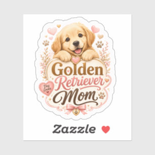 Cute Golden Retriever Mum Dog Lover Puppy Heart St