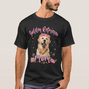 Cute Golden Retriever Mum Flower Dog Lover Women G T-Shirt