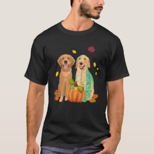 Cute Golden Retriever Pumpkin Spice Fall Leaves Th T-Shirt