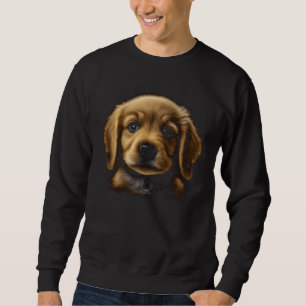 Cute Golden Retriever Puppy Graphic for Men Women Sweatshirt