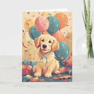 Cute Golden Retriever Puppy Greeting Card