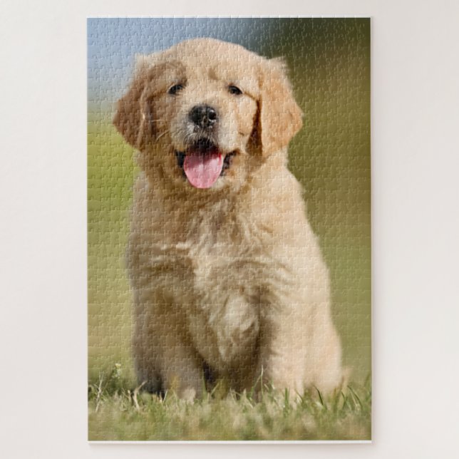 Cute Golden Retriever Puzzle (Vertical)