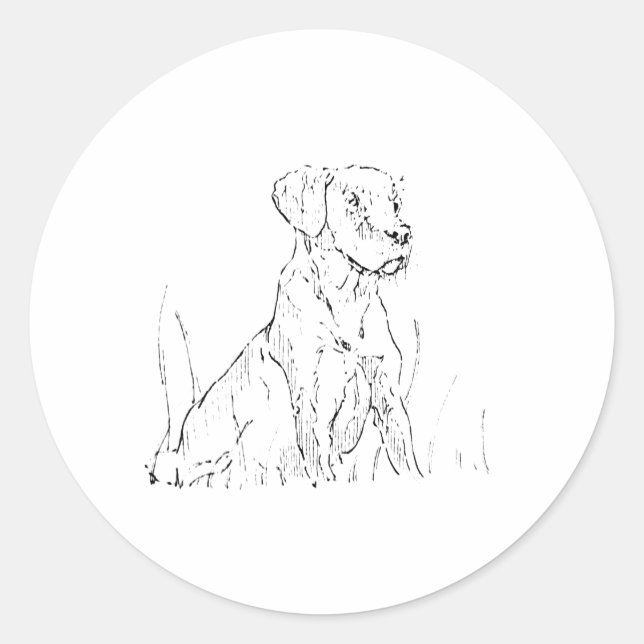 Cute Golden Retriever Sticker (Front)
