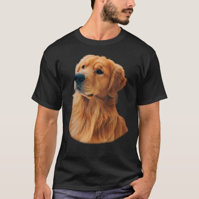 Cute Golden Retriever  T-Shirt (Front)