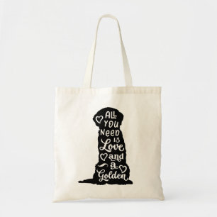 Cute Golden Retriever Tote Bag