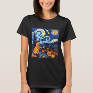 Cute Golden Retriever Witch _ Funny Dog Halloween T-Shirt