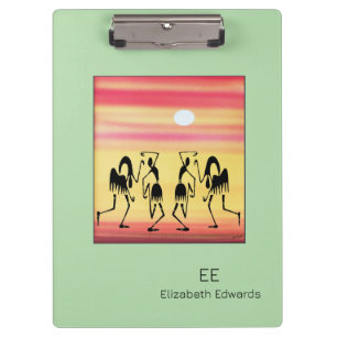Cute, Golden Sunset, Break Dance Birthday Clipboard