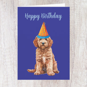 Cute Goldendoodle Birthday Card