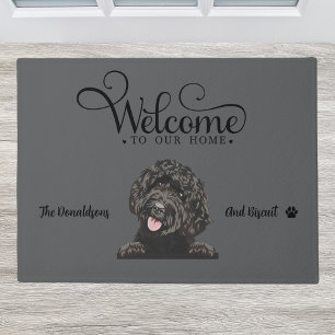 Cute Goldendoodle Dog Doormat